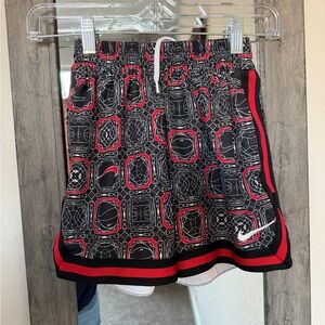 Boys Nike Black and Red Basketball Shorts